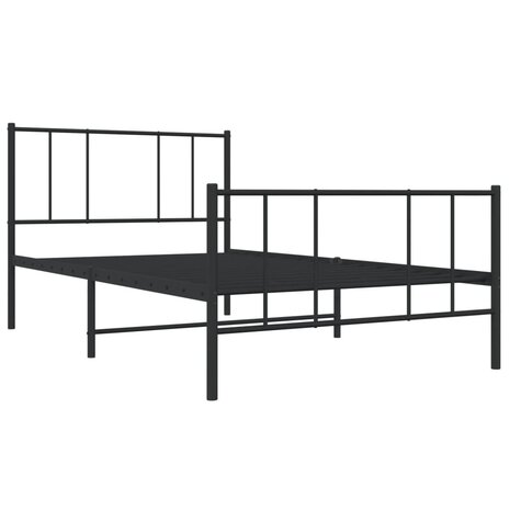 Bedframe met hoofd- en voeteneinde metaal zwart 90x190 cm 5