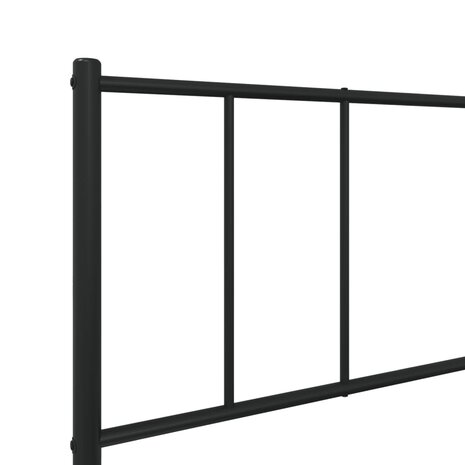 Bedframe met hoofd- en voeteneinde metaal zwart 90x190 cm 9