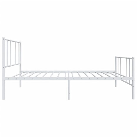 Bedframe met hoofd- en voeteneinde metaal wit 90x190 cm 7