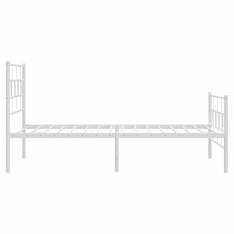 Bedframe met hoofd- en voeteneinde metaal wit 75x190 cm 6