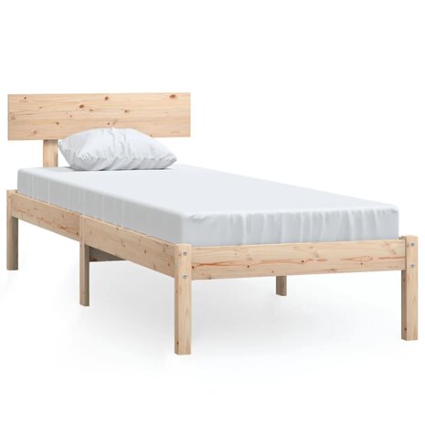 Bedframe massief hout 75x190 cm 2