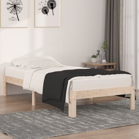 Bedframe massief hout 90x190 cm 1