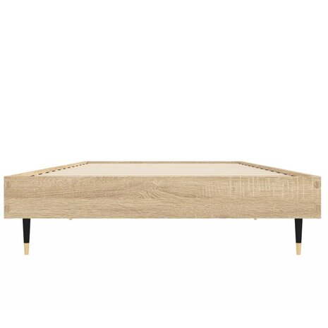 Bedframe bewerkt hout sonoma eikenkleurig 75x190 cm 6