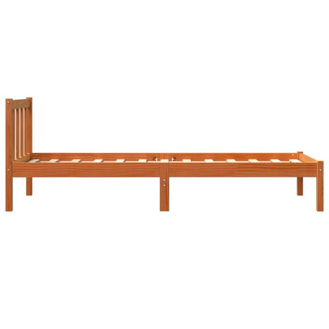 Bedframe massief grenenhout wasbruin 75x190 cm 5