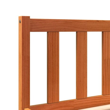 Bedframe massief grenenhout wasbruin 75x190 cm 7