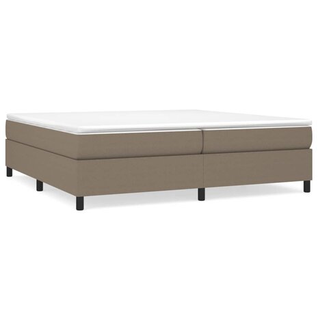 Boxspringframe stof taupe 200x200 cm 2