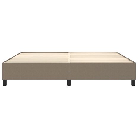 Boxspringframe stof taupe 200x200 cm 5