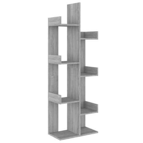 Boekenkast 48x25,5x140 cm bewerkt hout grijs sonoma eikenkleur 2