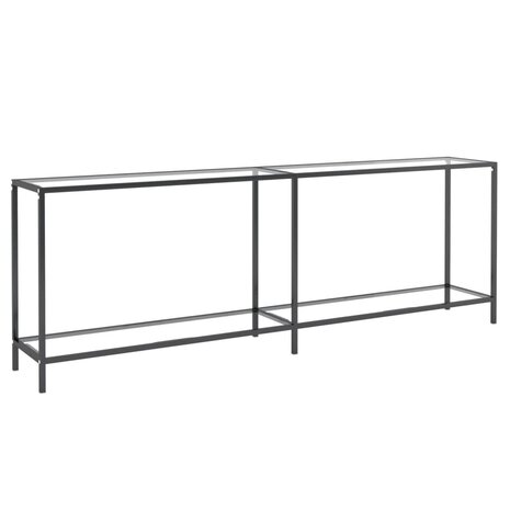 Wandtafel 220x35x75,5 cm gehard glas transparant 2