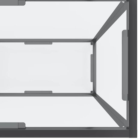 Wandtafel 220x35x75,5 cm gehard glas transparant 6