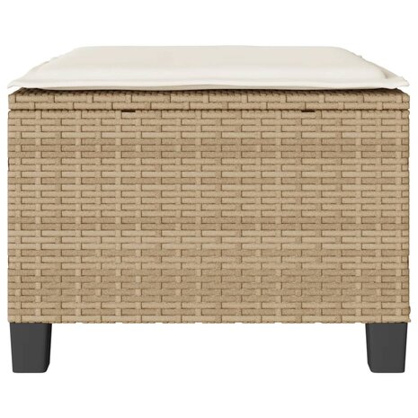 3-delige Bistroset met kussens poly rattan beige 8