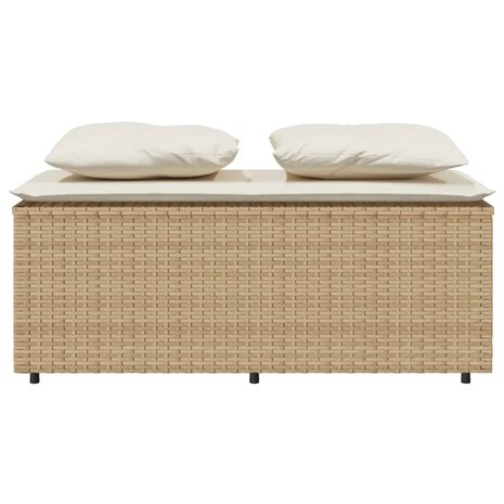 3-delige Tuinset met kussens poly rattan beige 5