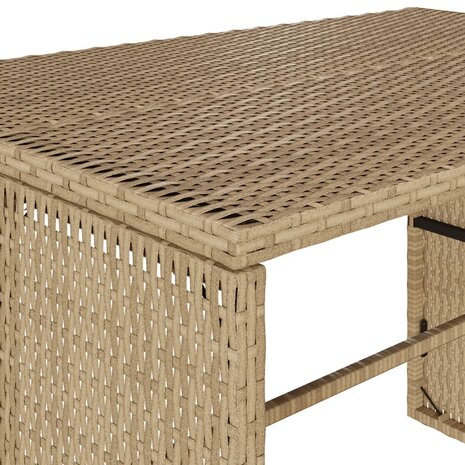 3-delige Tuinset met kussens poly rattan beige 10