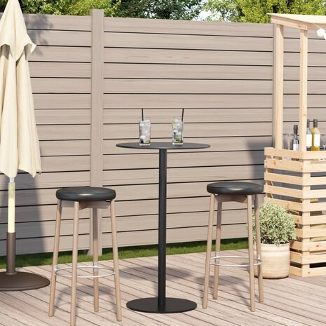 Tuintafel rond Ø60x105 cm staal zwart 3