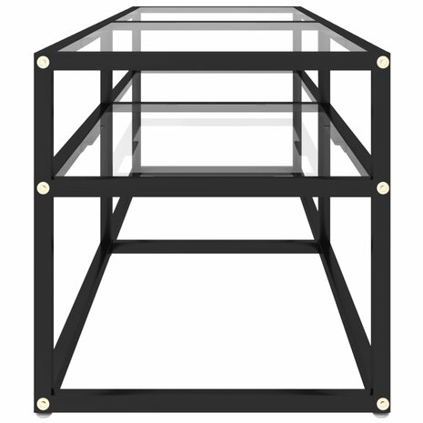 Tv-meubel 140x40x40,5 cm gehard glas transparant 4