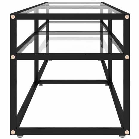 Tv-meubel 160x40x40,5 cm gehard glas transparant 4