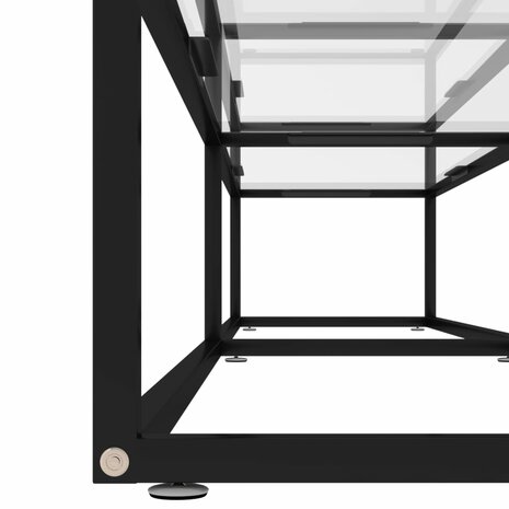 Tv-meubel 200x40x40,5 cm gehard glas transparant 5