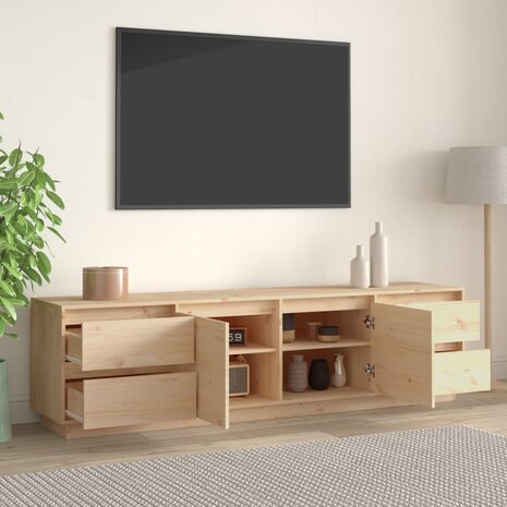 Tv-meubel 176x37x47,5 cm massief grenenhout 3