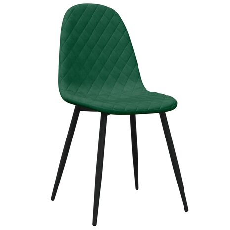 Eetkamerstoelen 6 st fluweel donkergroen 3