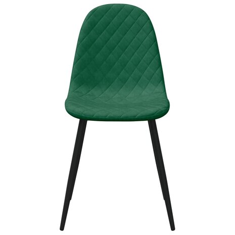 Eetkamerstoelen 6 st fluweel donkergroen 4