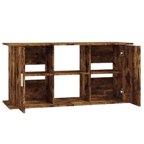 Aquariumstandaard 121x41x58 cm bewerkt hout gerookt eikenkleur 6