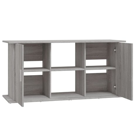 Aquariumstandaard 121x41x58 cm bewerkt hout grijs sonoma eiken 6