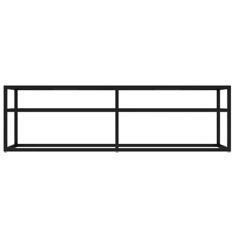 Tv-meubel 140x40x40,5 cm gehard glas zwart 3