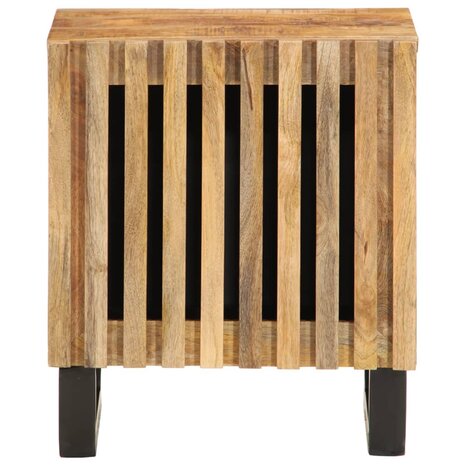 Nachtkastjes 2 st 40x33x46 cm massief ruw mangohout 4