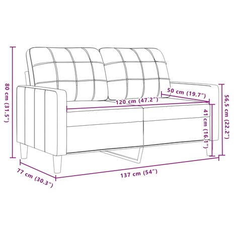 Tweezitsbank 120 cm fluweel donkergroen 8