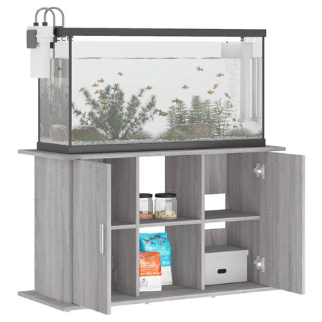 Aquariumstandaard 101x41x58 cm bewerkt hout grijs sonoma eiken 4