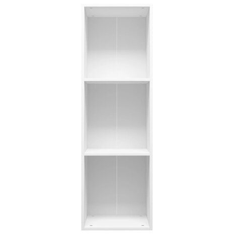 Boekenkast/tv-meubel 36x30x114 cm bewerkt hout wit 4