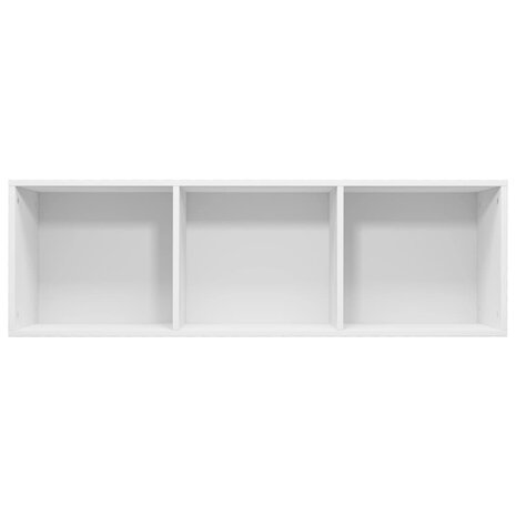 Boekenkast/tv-meubel 36x30x114 cm bewerkt hout wit 9