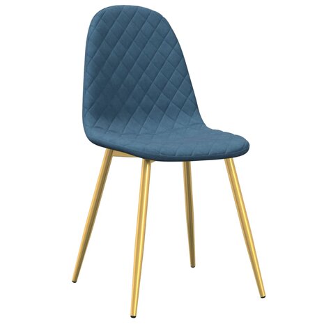 Eetkamerstoelen 4 st fluweel blauw 3