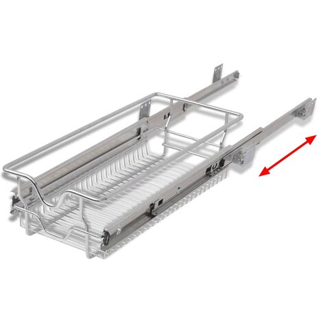 Draadmanden uittrekbaar 2 st 300 mm zilverkleurig 6