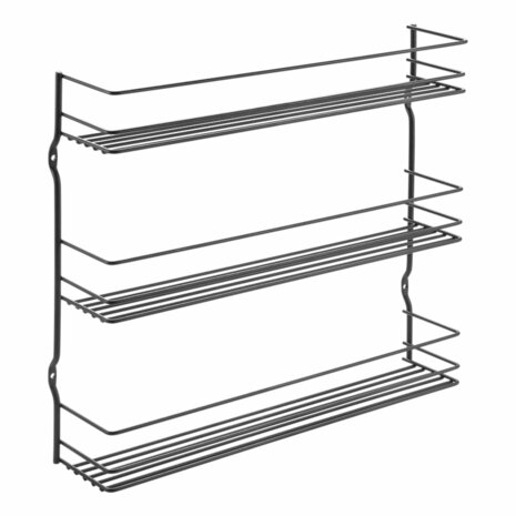 Metaltex Kruidenrek Pepito 3-laags wandmontage zwart 2