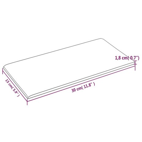 Wandpanelen 12 st 0,54 m² 30x15 cm stof crèmekleurig 8