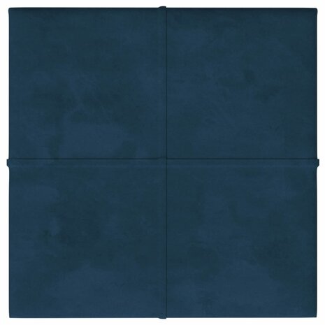 Wandpanelen 12 st 1,08 m² 30x30 cm fluweel blauw 3