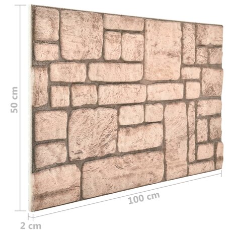 11 st Wandpanelen 3D beige baksteen EPS 8