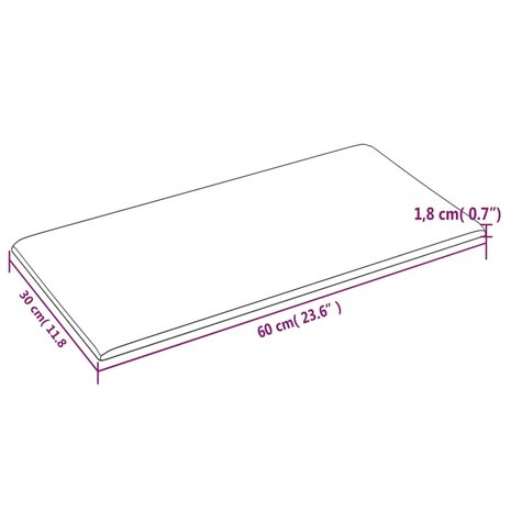 Wandpanelen 12 st 2,16 m² 60x30 cm fluweel lichtgrijs 8