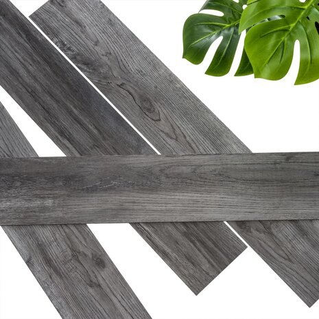 WallArt Planken hout-look schuurhout eiken asgrijs 3