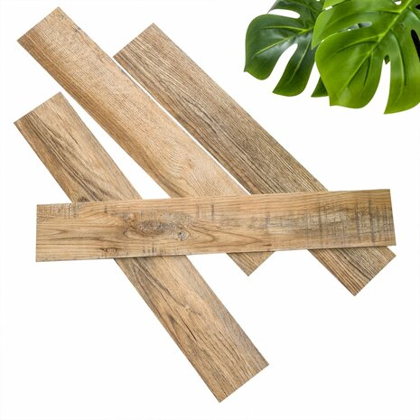 WallArt Planken hout-look gerecycled eikenhout vintagebruin 3