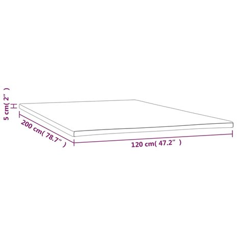 Dekmatras 120x200x5 cm 7