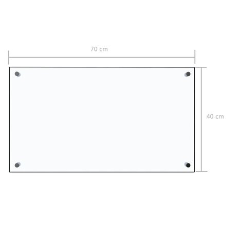 Spatscherm keuken 70x40 cm gehard glas transparant 7