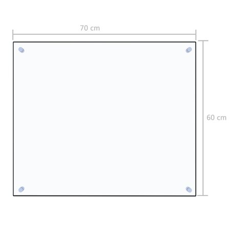 Spatscherm keuken 70x60 cm gehard glas transparant 7