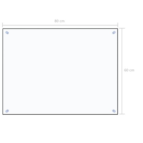 Spatscherm keuken 80x60 cm gehard glas transparant 7