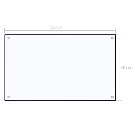 Spatscherm keuken 100x60 cm gehard glas transparant 7