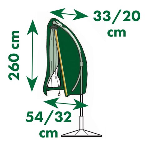 Nature Beschermhoes voor zweefparasols 54/32x260 cm 3