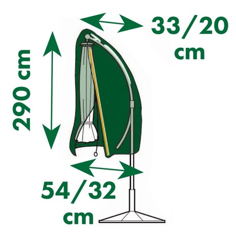 Nature Beschermhoes voor zweefparasols 54/32x290 cm 3