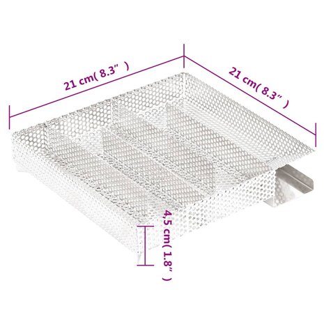 Rookgenerator koud 5-kamers 21 cm roestvrij staal 7