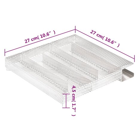 Rookgenerator koud 5-kamers 27 cm roestvrij staal 7